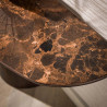 Console demi-lune moderne en bois de manguier massif Esmira