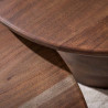 Lot de 2 tables basses rondes en acacia massif brun Monroe