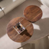 Lot de 2 tables basses rondes en acacia massif brun Monroe
