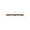Plafonnier bar moderne 3 lampes en métal beige Siria
