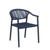 Chaise de terrasse d'extérieur empilable en tressage cordé Davida