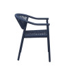 Chaise de terrasse d'extérieur empilable en tressage cordé Davida