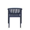 Chaise de terrasse d'extérieur empilable en tressage cordé Davida