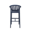Tabouret de terrasse d'éxtérieur en tressage cordé Davida
