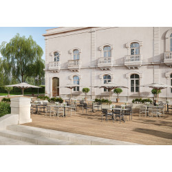Fauteuil de terrasse d'extérieur empilable en tressage cordé Serta