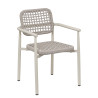 Fauteuil de terrasse d'extérieur empilable en tressage cordé Serta