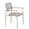 Fauteuil de terrasse d'extérieur empilable en tressage cordé Serta
