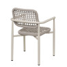 Fauteuil de terrasse d'extérieur empilable en tressage cordé Serta