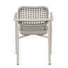 Fauteuil de terrasse d'extérieur empilable en tressage cordé Serta