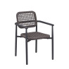 Fauteuil de terrasse d'extérieur empilable en tressage cordé Serta