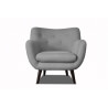 Fauteuil design en tissu gris clair Axelle