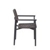 Fauteuil de terrasse d'extérieur empilable en tressage cordé Serta