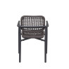 Fauteuil de terrasse d'extérieur empilable en tressage cordé Serta