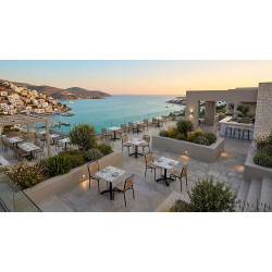 Chaise de restaurant d'extérieur empilable en tressage cordé Hermany