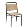 Chaise de restaurant d'extérieur empilable en tressage cordé Hermany