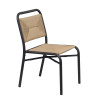 Chaise de restaurant d'extérieur empilable en tressage cordé Hermany
