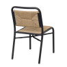 Chaise de restaurant d'extérieur empilable en tressage cordé Hermany