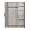 Armoire enfant contemporaine 120 cm chêne gris Elmet