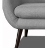 Fauteuil design en tissu gris clair Axelle