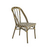 Chaise de bistrot empilable pour terrasse en tressage PE Tilleul