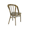 Chaise de bistrot empilable pour terrasse en tressage PE Tilleul
