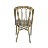 Chaise de bistrot empilable pour terrasse en tressage PE Tilleul