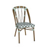 Chaise de bistrot empilable pour terrasse en tressage PE Tilleul