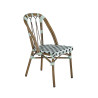 Chaise de bistrot empilable pour terrasse en tressage PE Tilleul