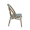 Chaise de bistrot empilable pour terrasse en tressage PE Tilleul