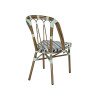 Chaise de bistrot empilable pour terrasse en tressage PE Tilleul