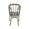 Chaise de bistrot empilable pour terrasse en tressage PE Tilleul