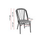 Chaise de bistrot empilable pour terrasse en tressage PE Tilleul