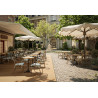 Fauteuil de bistroit empilable pour terrasse en tressage PE Tilleul