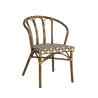 Fauteuil de bistroit empilable pour terrasse en tressage PE Tilleul