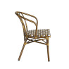 Fauteuil de bistroit empilable pour terrasse en tressage PE Tilleul
