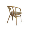 Fauteuil de bistroit empilable pour terrasse en tressage PE Tilleul
