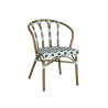 Fauteuil de bistroit empilable pour terrasse en tressage PE Tilleul