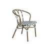 Fauteuil de bistroit empilable pour terrasse en tressage PE Tilleul