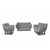 Fauteuil design en tissu gris clair Axelle