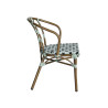 Fauteuil de bistroit empilable pour terrasse en tressage PE Tilleul