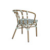 Fauteuil de bistroit empilable pour terrasse en tressage PE Tilleul