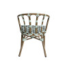 Fauteuil de bistroit empilable pour terrasse en tressage PE Tilleul