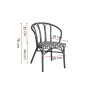 Fauteuil de bistroit empilable pour terrasse en tressage PE Tilleul