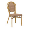 Chaise de brasserie empilable d'extérieur en tressage PE Capitole