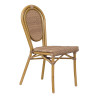 Chaise de brasserie empilable d'extérieur en tressage PE Capitole