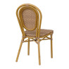 Chaise de brasserie empilable d'extérieur en tressage PE Capitole