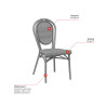 Chaise de brasserie empilable d'extérieur en tressage PE Capitole