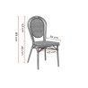 Chaise de brasserie empilable d'extérieur en tressage PE Capitole