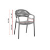 Fauteuil de terrasse extérieur empilable en polypropylène Limbourg