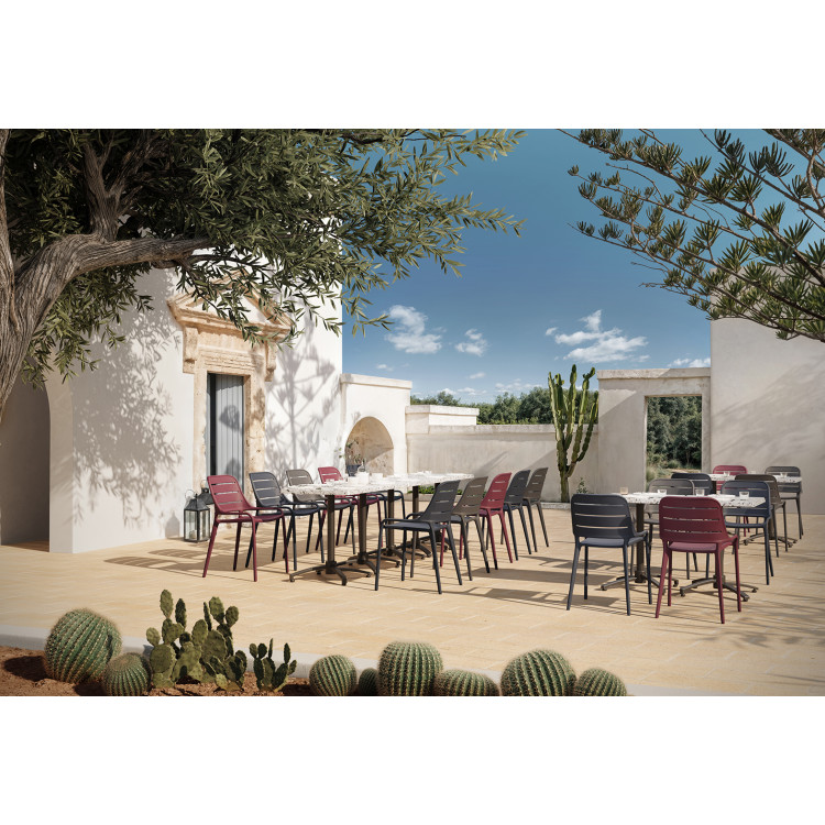 Lot de 4 fauteuils de café pour terrasse en polypropylène Sulice